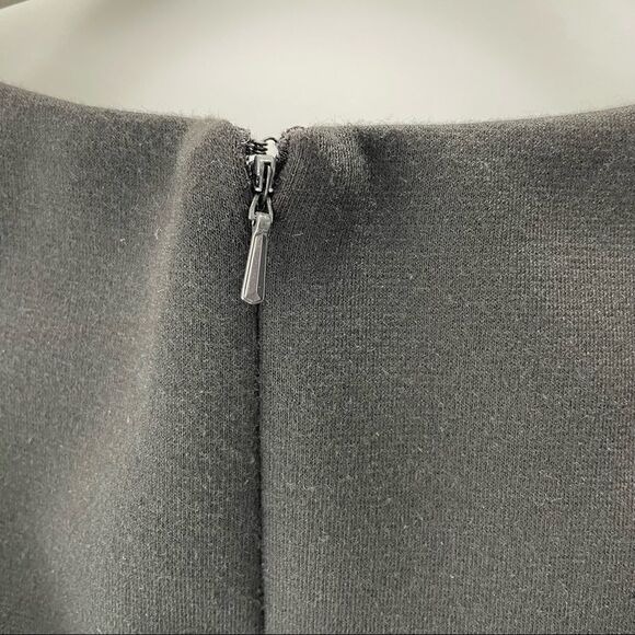 [6] Evan Picone Neutral Tone Plaid Sleeveless Belted Midi Dress Black Tan & Grey - Picture 13 of 16